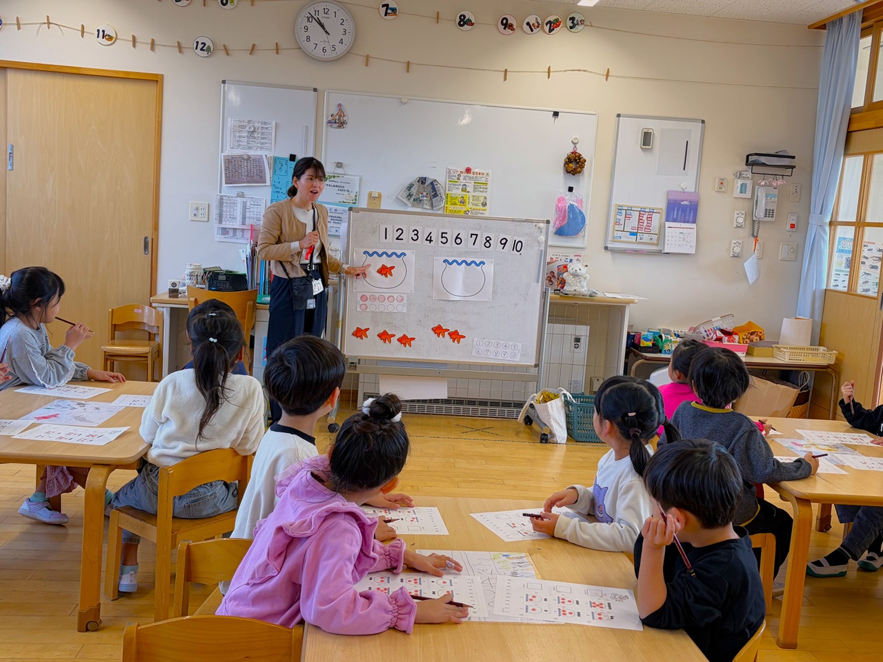 1月15日(木)こども園で算数の体験授業🔢
